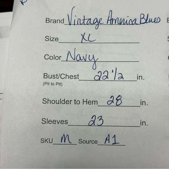 Vintage America Blues Navy Boho Embroidered Print Tunic Top XL Fall Casual - Picture 7 of 7